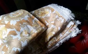 Vintage bedcover & curtains