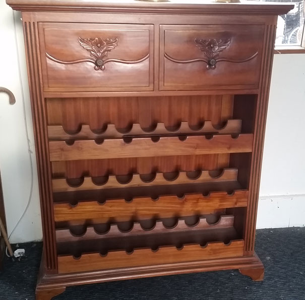 Handmade Mahogany Wine Cabinet Suffolk Surplus
